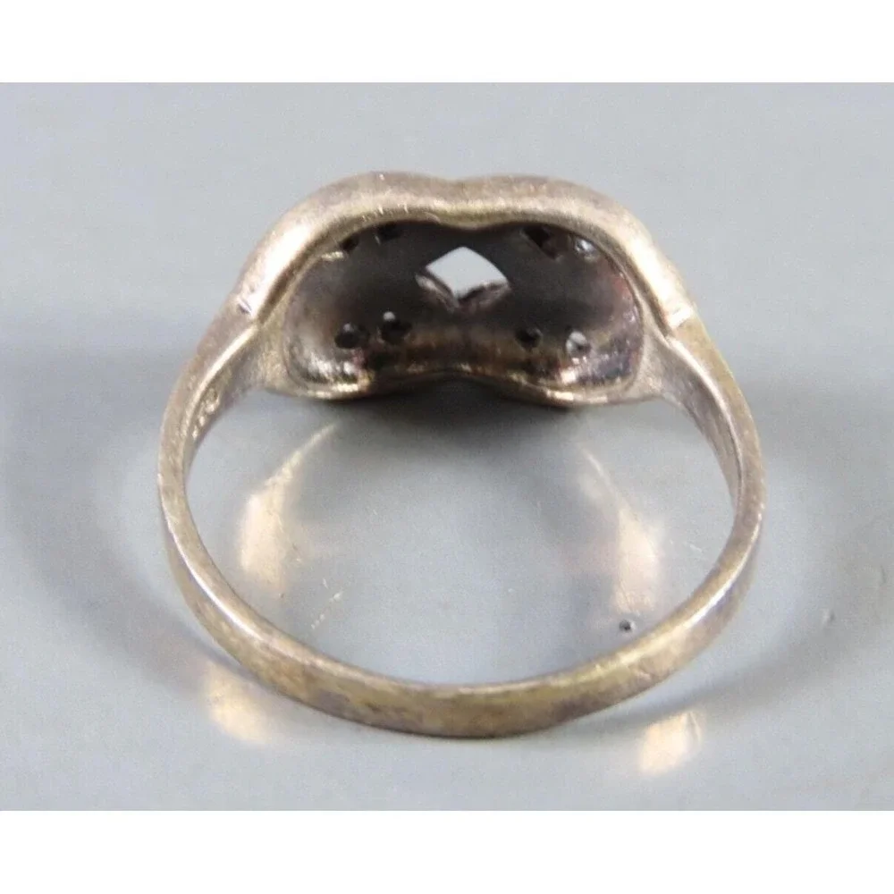 STERLING SILVER RING Celtic Style Knot Pretzel Knot Infinity Figure-8 Vintage 7